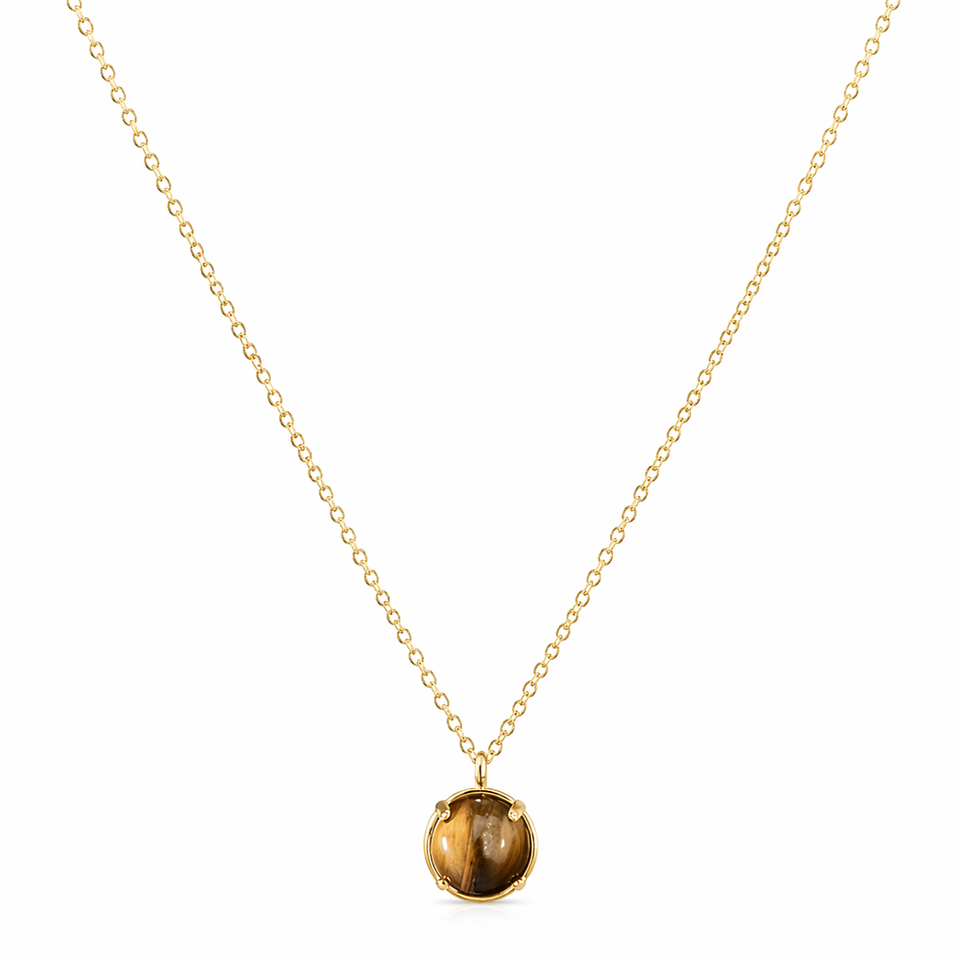 14K Tiger Eye Necklace